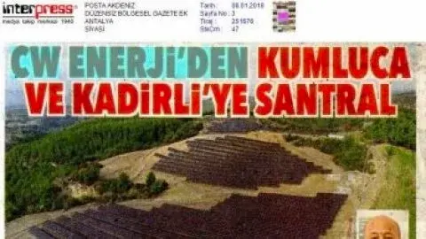 CW Enerji’den Kumluca ve Kadirli’ye Santral