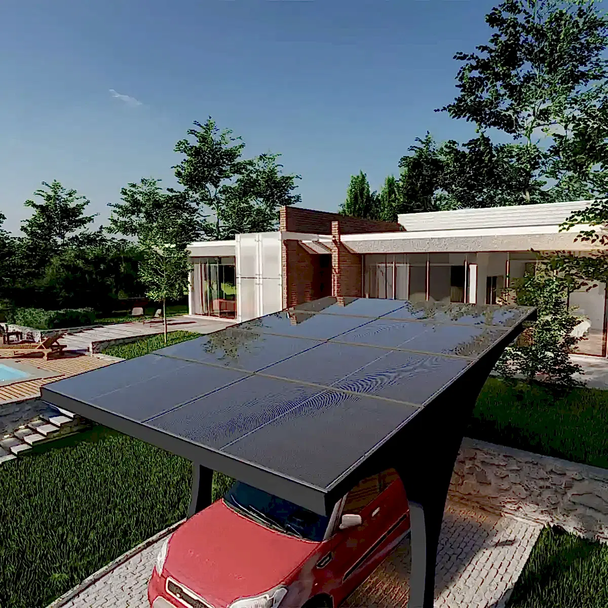 TommaTech 1 Araçlık Solar Otopark Paketi 590Wp