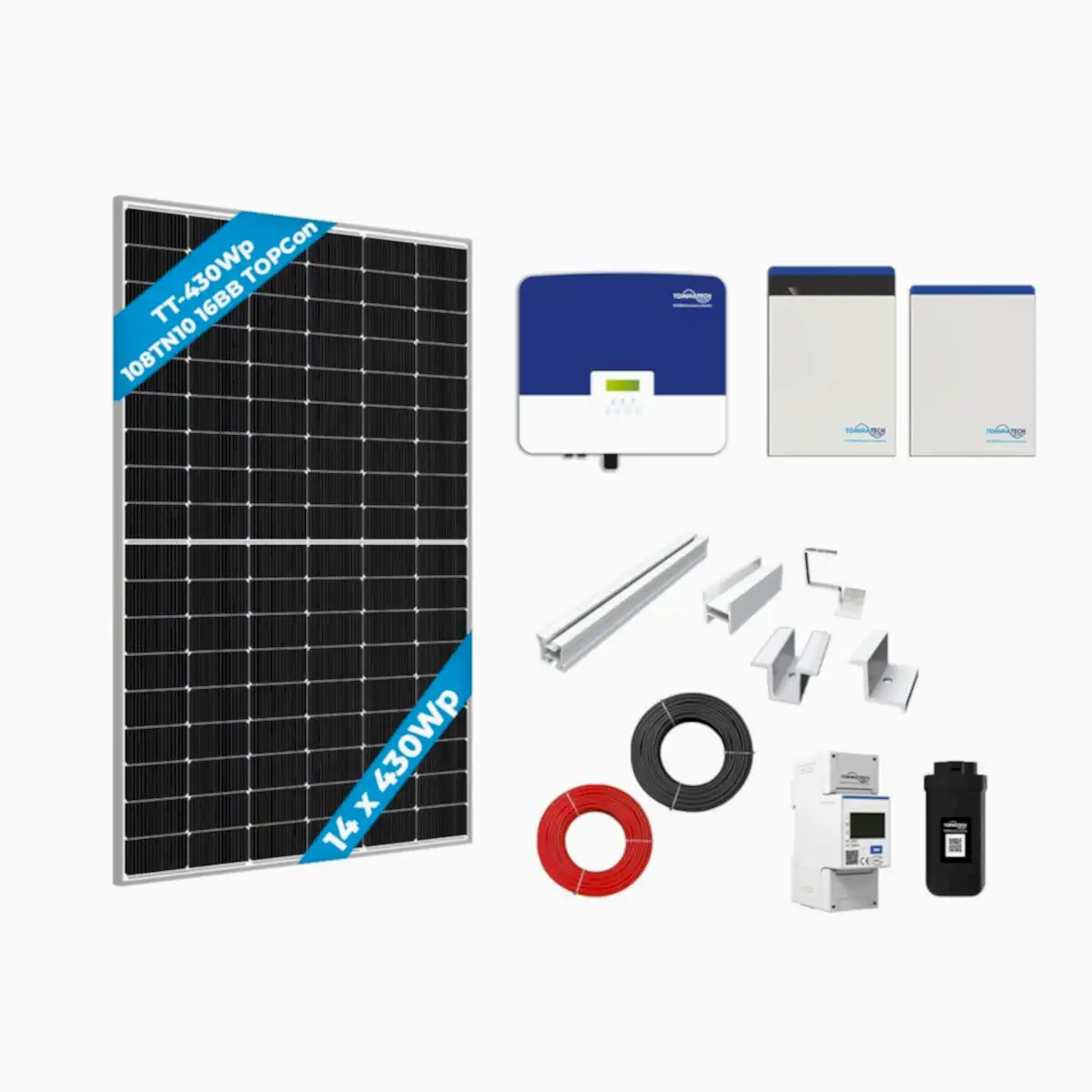 Tek Faz 6kWe Hibrit Medium Paket