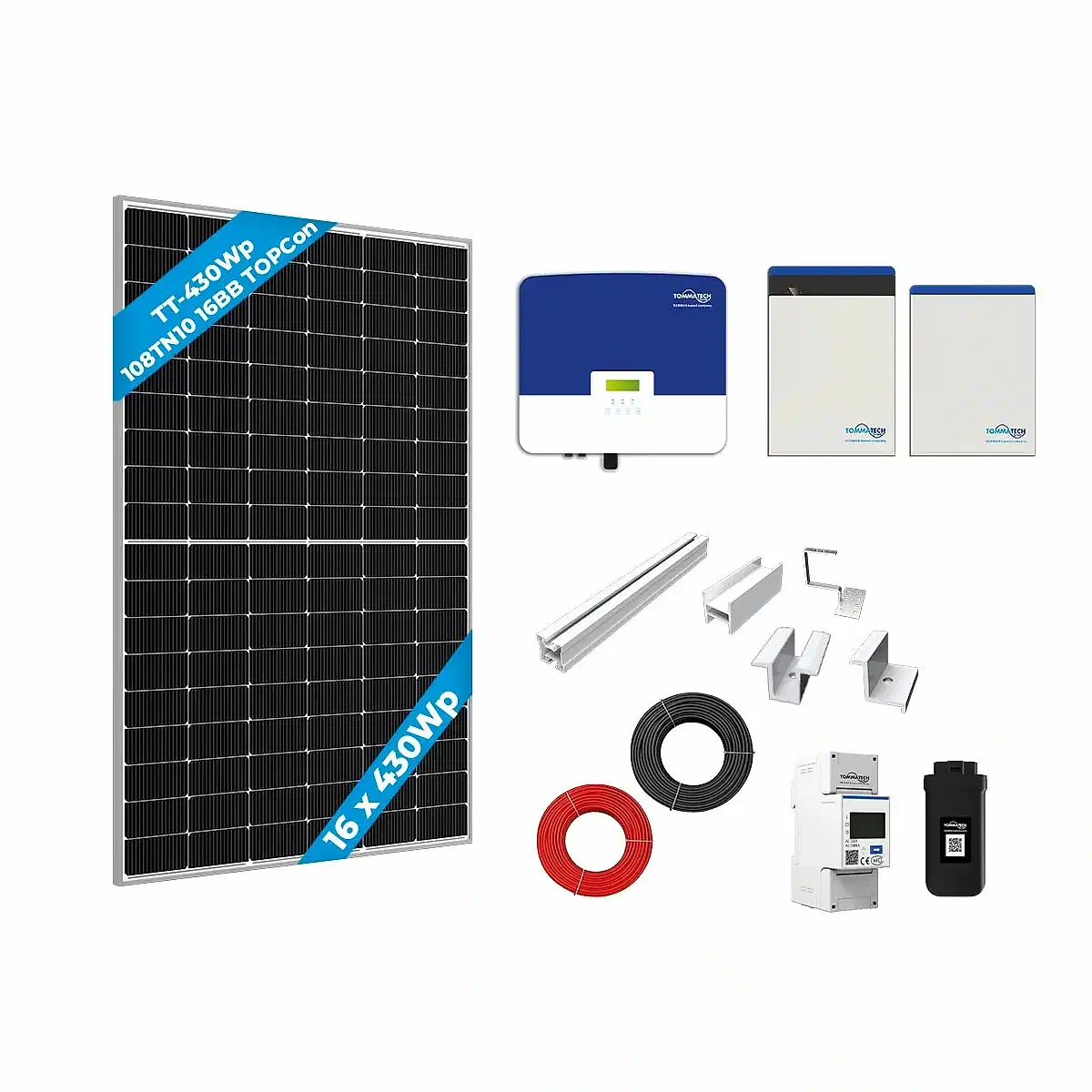 Tek Faz 6kWe Hibrit Large Paket